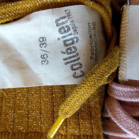 NWT Collegien Victoire Socks with Glitter Flat Shoelaces - Picture 3 of 7